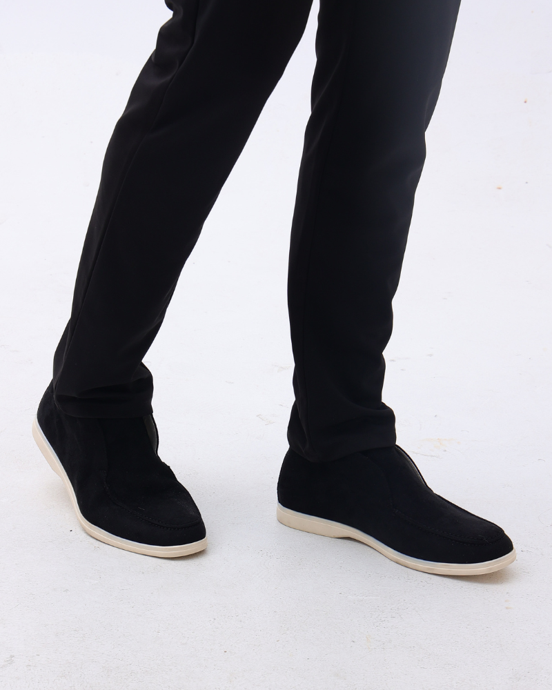 High Suede Loafers | Optimal Comfort (Black)