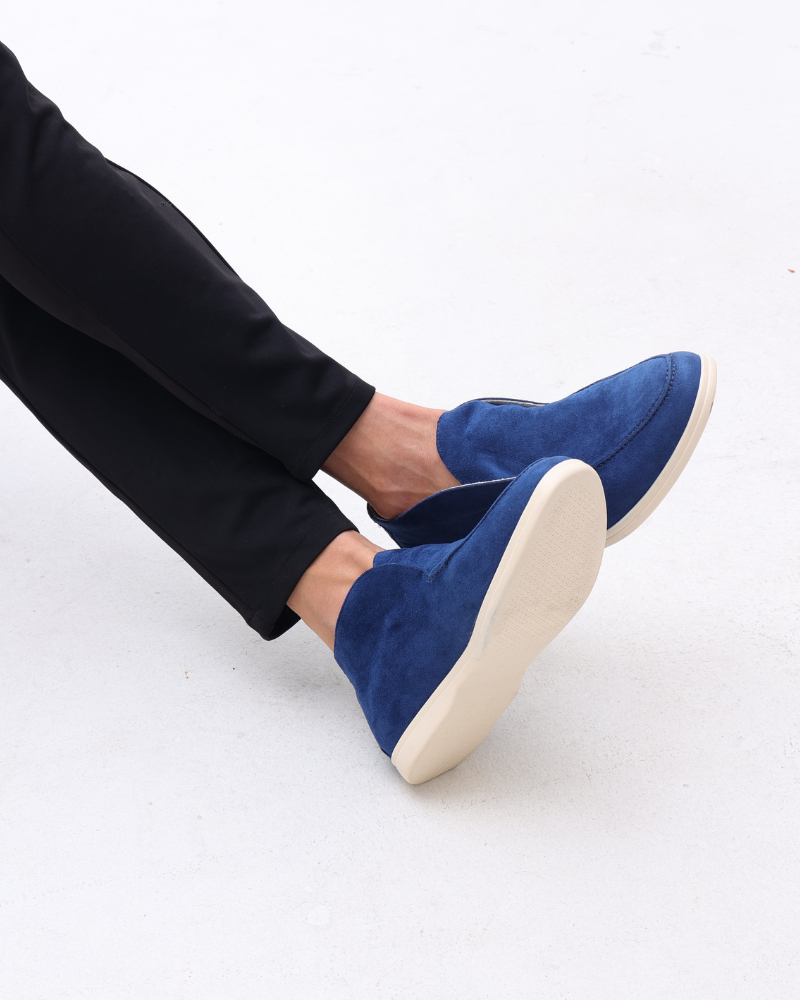 High Suede Loafers | Optimal Comfort (Marine Blue)