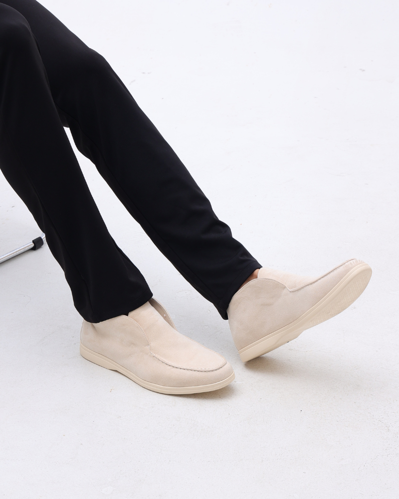 High Suede Loafers | Optimal Comfort (Beige)