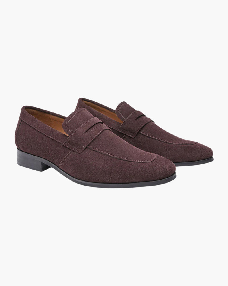 Suede Penny Loafers | Super Comfortable (Brown)