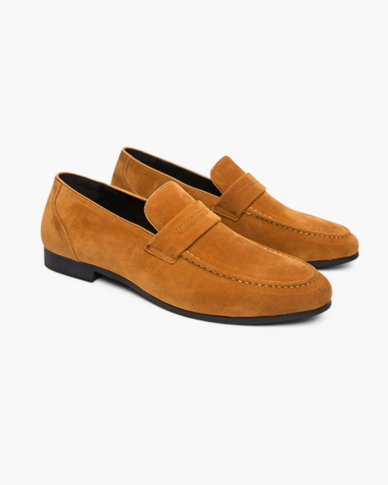 Suede Penny Loafers | Super Comfortable (Caramel)