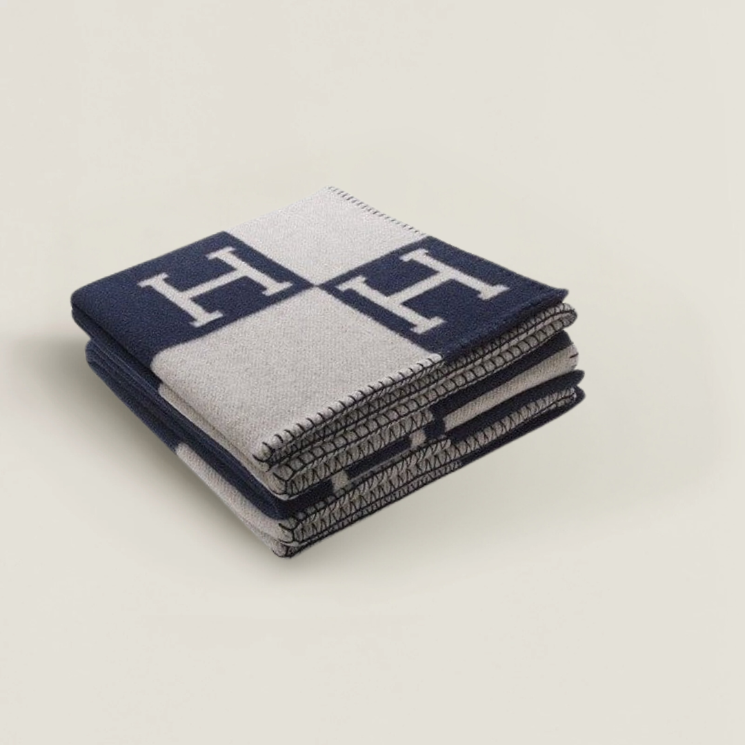 Hermès Avalon Throw Blanket (Dark Blue)