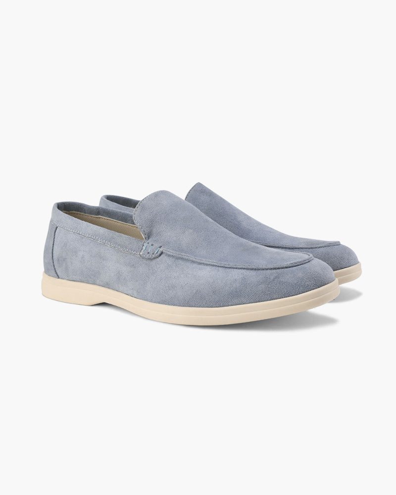 Suede Loafers | Supportive Insole (Blue)