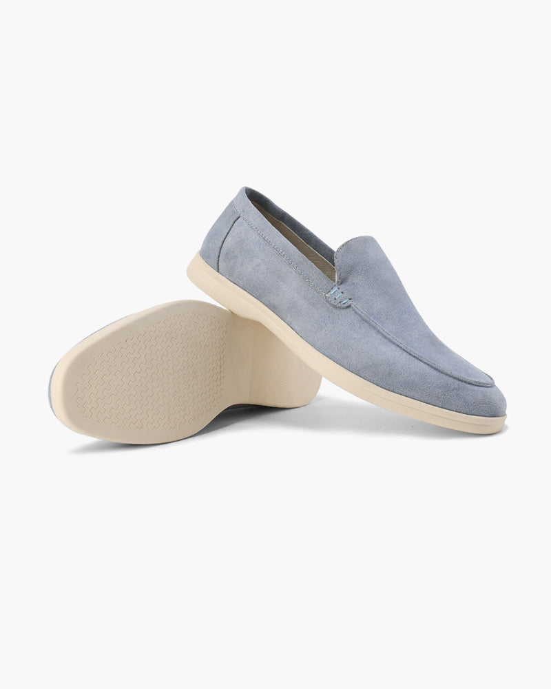 Suede Loafers | Supportive Insole (Blue)