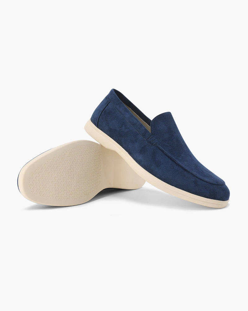 Suede Loafers | Supportive Insole (Marine Blue)