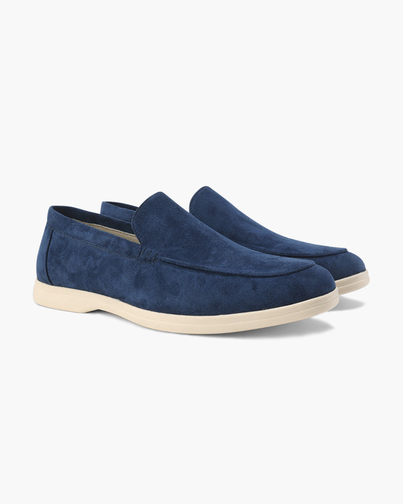 Suede Loafers | Supportive Insole (Marine Blue)