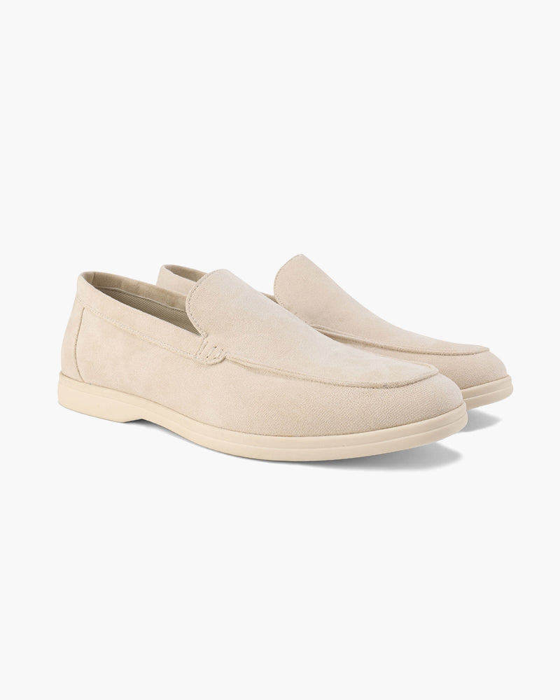 Suede Loafers | Supportive Insole (Beige)