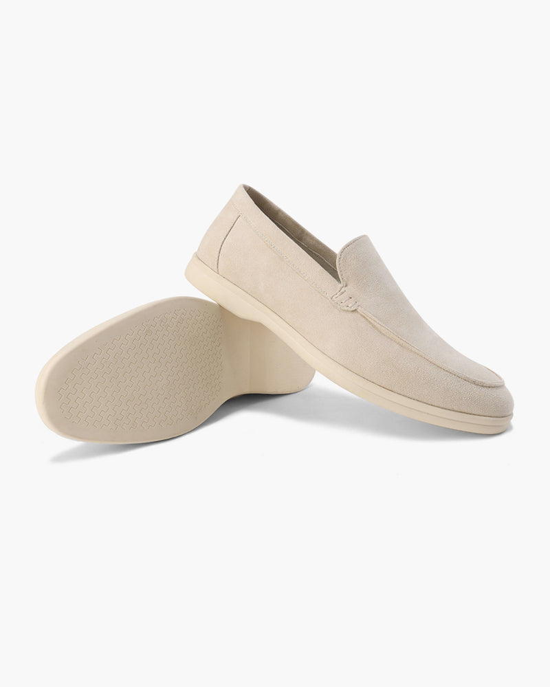 Suede Loafers | Supportive Insole (Beige)