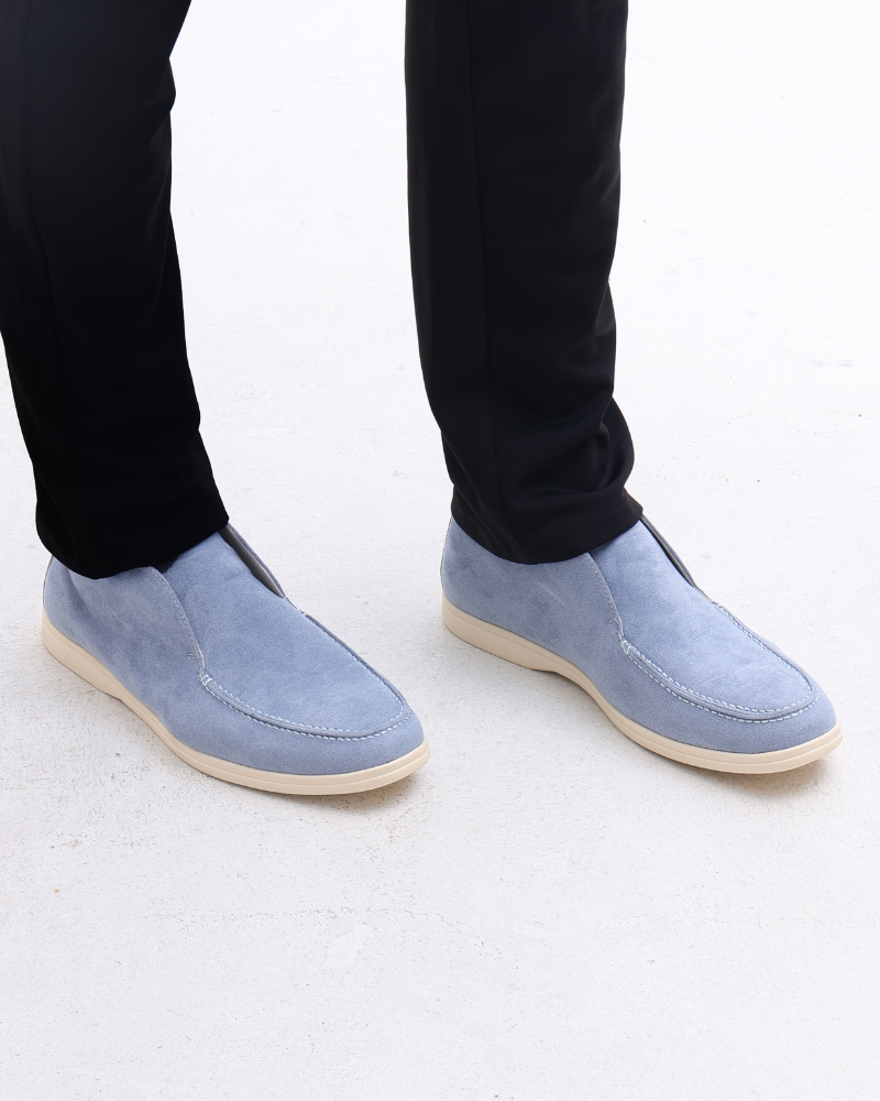 High Suede Loafers | Optimal Comfort (Fog Blue)