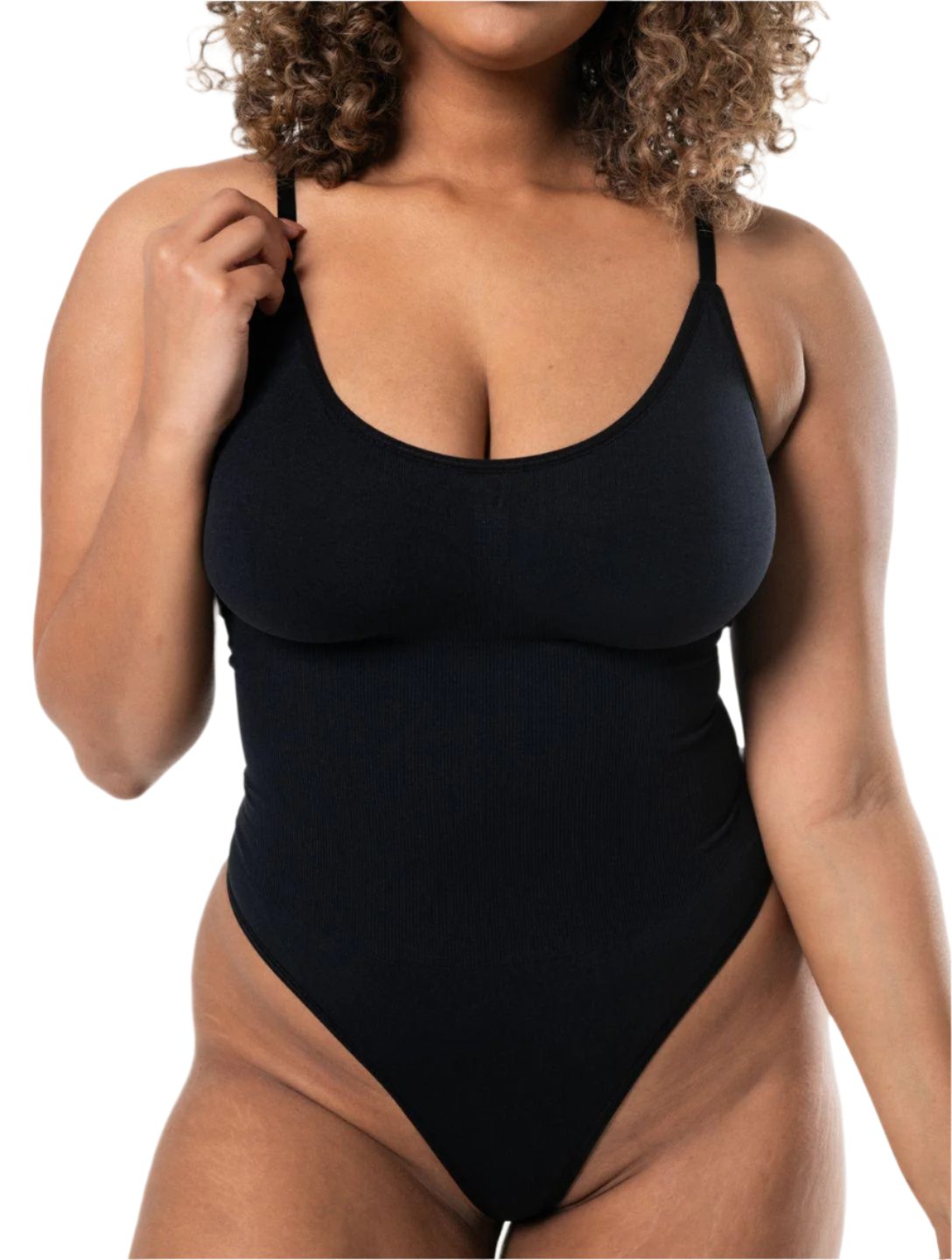 Snatched Thong Bodysuit (Black)