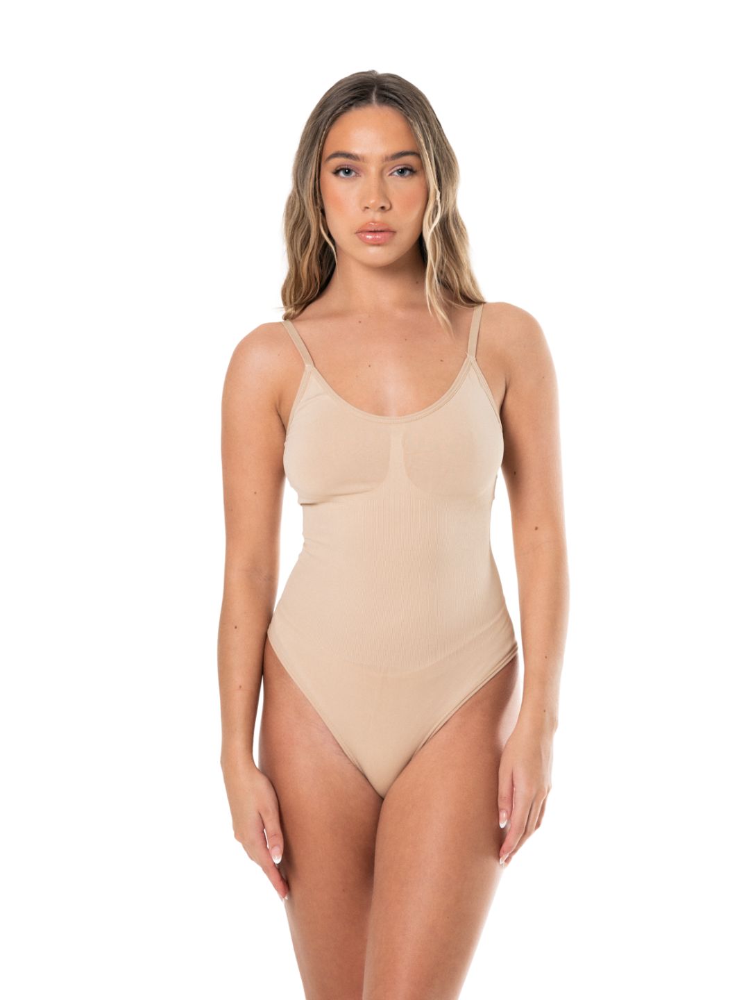 Snatched Thong Bodysuit (Nude)