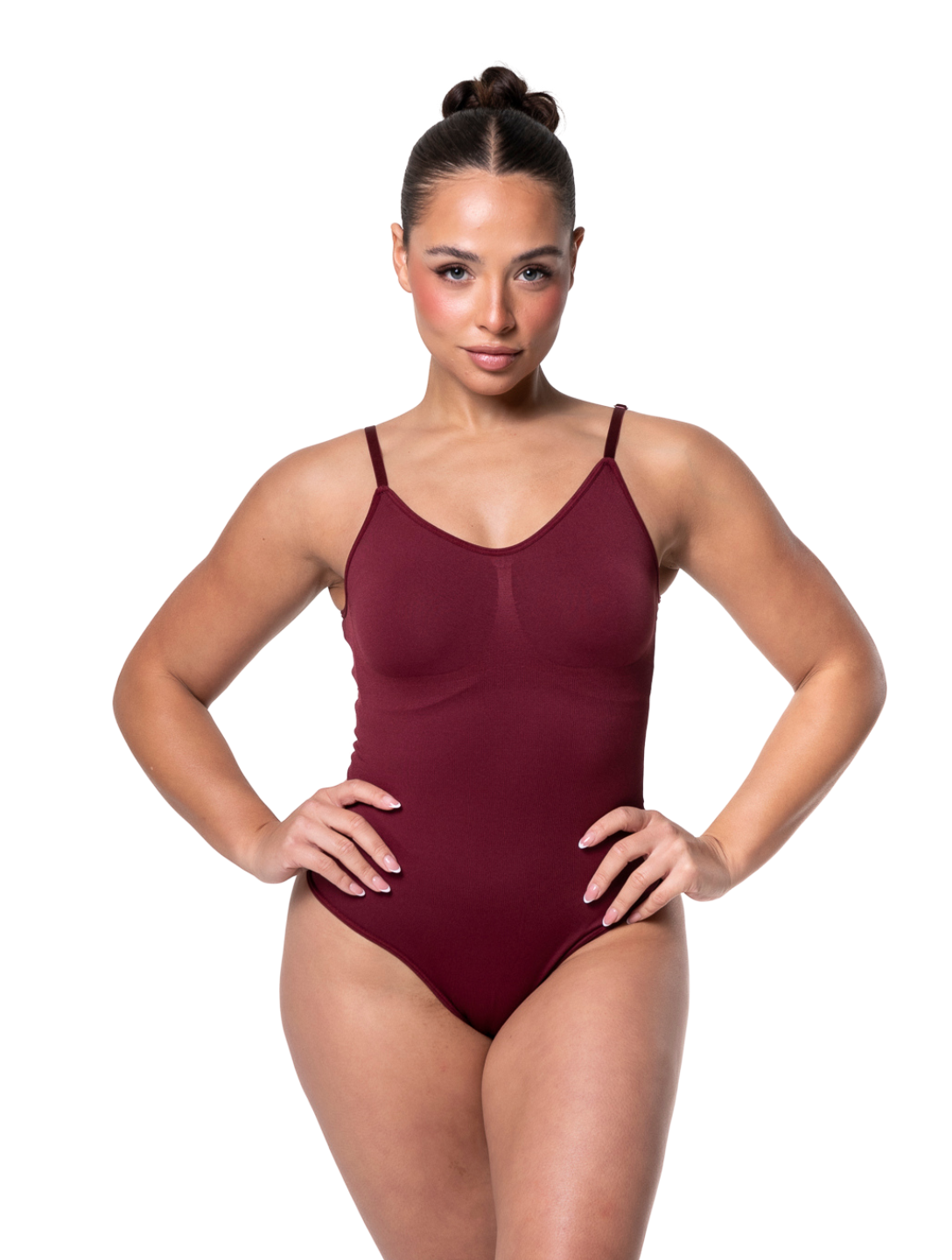 Snatched Thong Bodysuit (Burgundy Red)